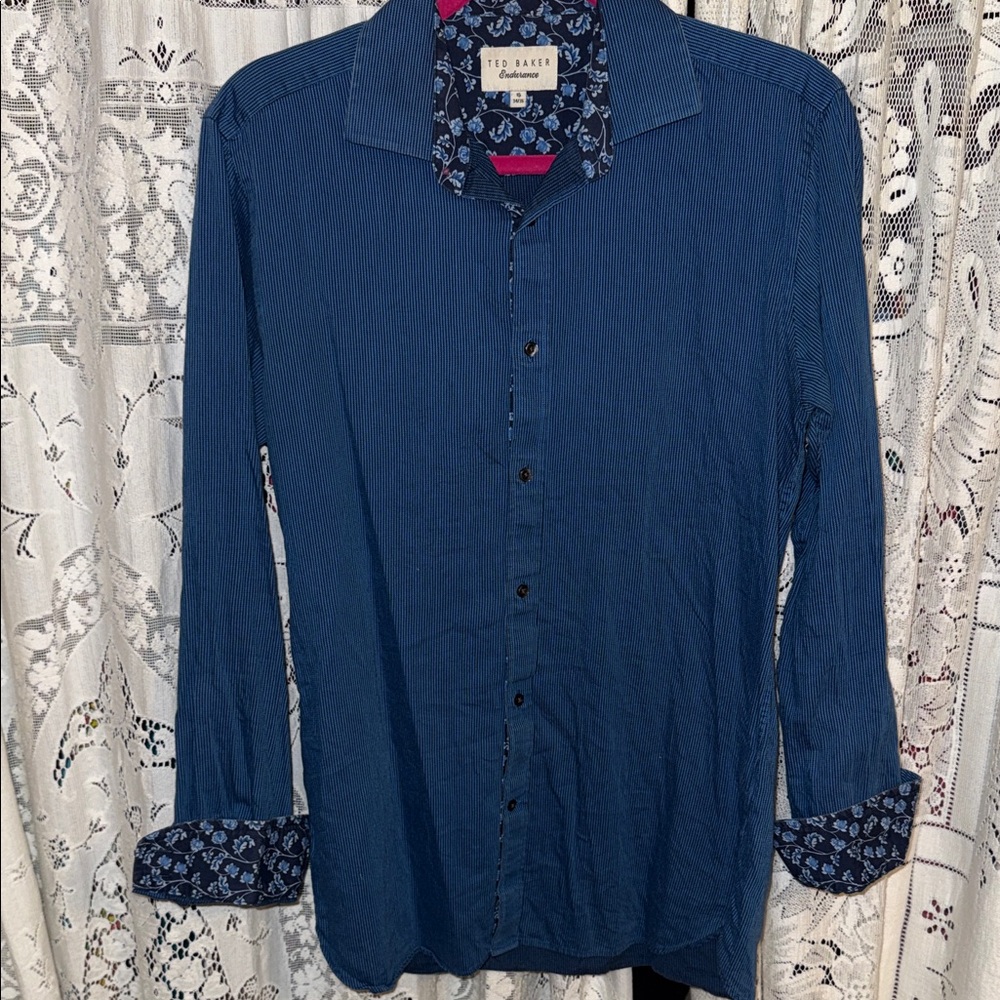Ted Baker Navy Blue Button‎ Down Shirt